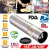 Electric Salt Pepper Grinder with Light Adjustable Coarseness Stainless Steel Salt Pepper Shaker Battery Operated Pepper Grinder Mill Easy Refill and