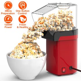 Hot Air Popcorn Popper Maker with Measure Cup And Butter Warmer 1200W Oil-Free Easy To Use 8Cups Mini Popcorn Maker Machine for Home
