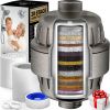 20 Stage Shower Filter with Vitamin C E for Hard Water High Output Shower Water Filter to Remove Chlorine and Fluoride 2 Cartridges Included Consisten