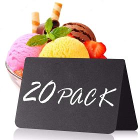 20 Pack Mini Chalkboard Tent Signs for Food Buffet  Party Table Tent  Wedding Chalkboard Food Labels Chalk Name Tag Food Labels Tags for Party Buffet
