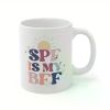 SPF Is My BFF" 11oz Ceramic Mug - Perfect Dermatologist Gift, Insulated Coffee Cup with Easy-Grip Handle for Hot