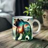 1pc_Bear And Nature ceramic cup 11 ounces, coffee/tea/wine glass, suitable for Valentine's Day, birthdays, home decor,