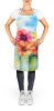 Gerbera Daisies in Watercolor Apron Cooking Kitchen Server Baking Crafts Gardening for Adult Women Men, Unisex, Large, Multicolor