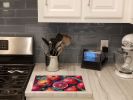 NEW Colorful Pomegranates Glass Cutting Board Decorative Tempered Glass Kitchen Cutting and Serving Board Large Size Chopping Board