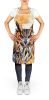 Eurasian Eagle Owl Apron Cooking Kitchen Server Baking Crafts Gardening for Adult Women Men, Unisex, Large, Multicolor