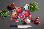 NEW Colorful Pomegranates Glass Cutting Board Decorative Tempered Glass Kitchen Cutting and Serving Board Large Size Chopping Board