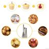 3 Pcs Piping Tips Set Easy to Use & Clean Stainless Steel Frosting Tips Eclair Piping Tip for Cream Puff Donut Eclair Decoration Different Sizes Light