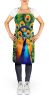 Peacock Apron Cooking Kitchen Server Baking Crafts Gardening for Adult Women Men, Unisex, Large, Multicolor