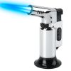 Culinary Butane Torch Lighter Refillable Blow Torch Flame Adjustable Flame Kitchen Cooking BBQ Torch w/ Fire Lock (Gas Not Included)