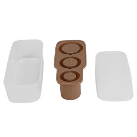 Ice Cube Tray Fit For 20OZ/30OZ/40OZ Stanley Cup Easy Release Silicone Hallow Cylinder Tumbler Ice Cube Mold With Lid And Bin for Iced Juice Whiskey C (Option: Coffee)