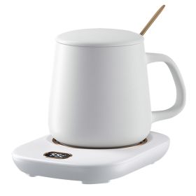 Electric Coffee Mug Warmer for Desk Auto Shut off USB Tea Milk Beverage Cup Heater Heating Plate for Office Home 3 Temperature Setting (Option: White)