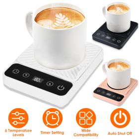 Desktop Electric Mug Warmer Auto Shut Off Timer Setting 6 Temperature Levels Cup Warmer for Milk Tea Cup Heating Plate (Option: Pink)