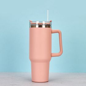1200ml Stainless Steel Mug Coffee Cup Thermal Travel Car Auto Mugs Thermos 40 Oz Tumbler with Handle Straw Cup Drinkware New In (Color: O, Capacity: 1200ml)