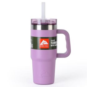 18 oz Insulated Stainless Steel Tumbler with Handle, New Lilac (Color: New Lilac)