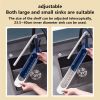 Telescopic Sink Storage Rack Maximum stretch to 17.7in,Adjustable Telescopic 2-in-1 Sink,Expandable Storage Drain Basket for Kitchen sink