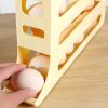 2pcs Kitchen Eggs Organizer 4-layer Slide Refrigerator Eggs Rack