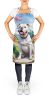 American Bulldog Spring Garden Apron Cooking Kitchen Server Baking Crafts Gardening for Adult Women Men, Unisex, Large, Multicolor
