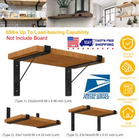 2Pack Wall Mounted Shelf Bracket Heavy Duty L-Shaped Metal Shelf Bracket Rack Support with Screws Set (Option: T3)